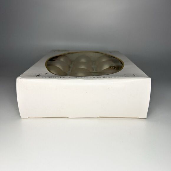 VTG 12ct Sparkling Creations Gold Cream Glass Small Christmas Ornaments 1.75” - Picture 14 of 16